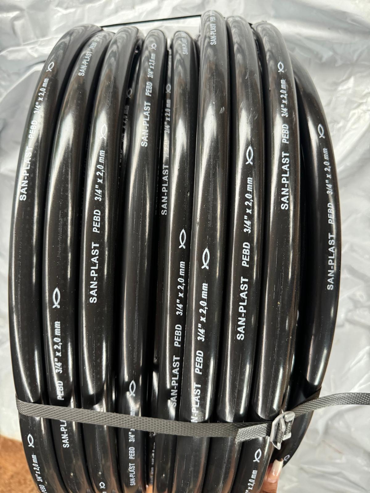 Mangueira PEBD SAN-PLAST 1/2" x 1,5 mm com marcação oficial